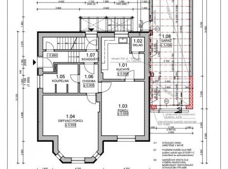 Půdorys1NP | Pronájem bytu, 2+1, 77 m²