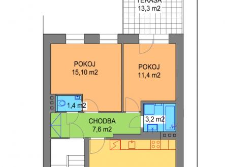 3+kk 1.NP 61 m2 | Pronájem bytu, 3+kk, 61 m²
