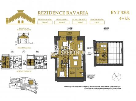 4301_zmena final | Prodej bytu, 4+kk, 163 m²