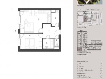 B16 | Prodej bytu, 2+kk, 68 m²