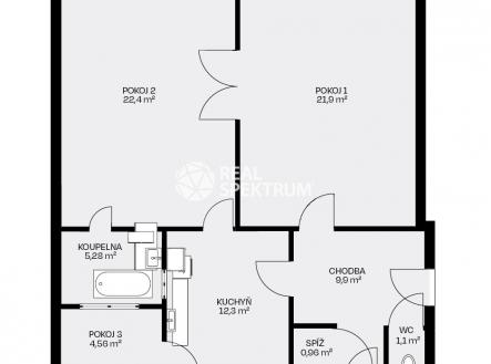 pudorys-3+1 | Prodej bytu, 3+1, 78 m²