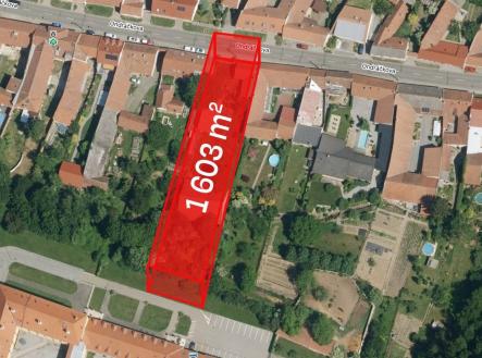 PeB_vymezení pozemeku | Prodej - pozemek pro bydlení, 1 603 m²