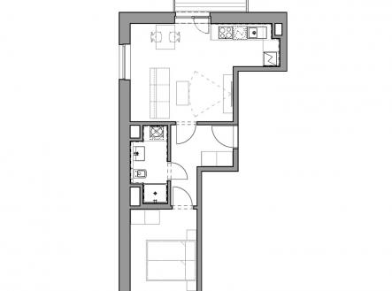 B2_byt_202 | Prodej bytu, 2+kk, 52 m²
