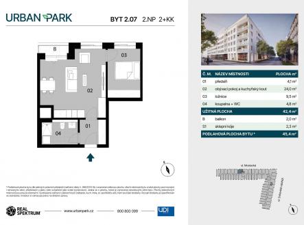 02.07 | Prodej bytu, 2+kk, 45 m²