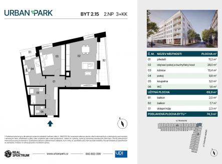 02.15 | Prodej bytu, 3+kk, 74 m²