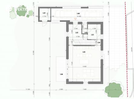půdorys_str15 | Prodej - pozemek pro bydlení, 519 m²