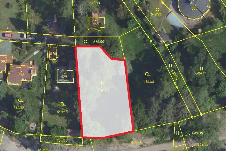 Prodej pozemku pro stavbu RD, Kamenice - Těptín, okr. Praha - východ