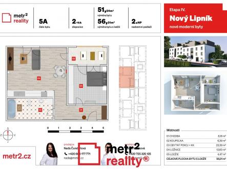 Karty bytů_A5 | Prodej bytu, 2+kk, 52 m²