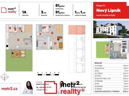 Karty bytů_A1 | Prodej bytu, 3+kk, 82 m²