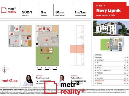 Karty bytu╠Ő_902- | Prodej bytu, 3+kk, 82 m²