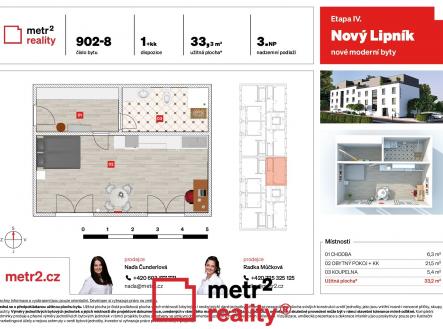 Karty bytu╠Ő_902-8 | Prodej bytu, 1+kk, 33 m²