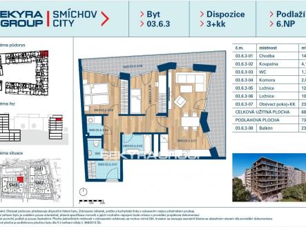 0363 | Prodej bytu, 3+kk, 68 m²
