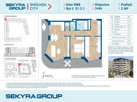 01.2.1 | Prodej bytu, 3+kk, 76 m²
