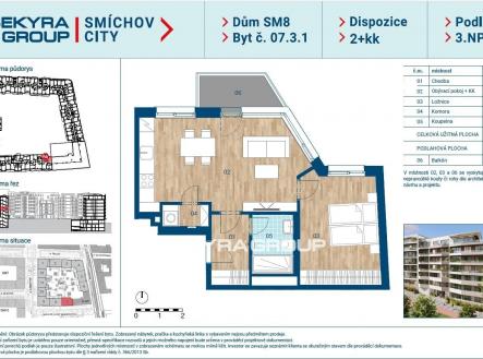 0731 | Prodej bytu, 2+kk, 53 m²