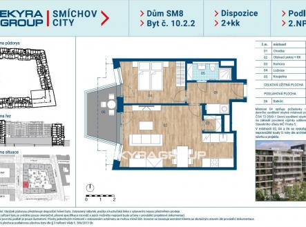 1022 | Prodej bytu, 2+kk, 57 m²