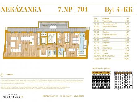 Nekazanka_Karta_bytu_7NP_701 | Prodej bytu, 4+kk, 160 m²