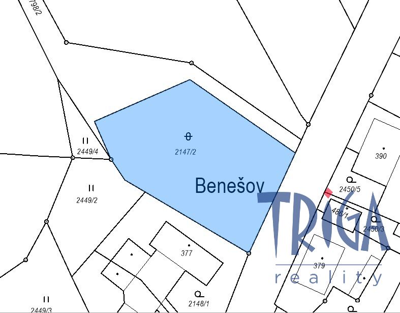 Benešov u Broumova - stavební pozemek o výměře 1386 m2