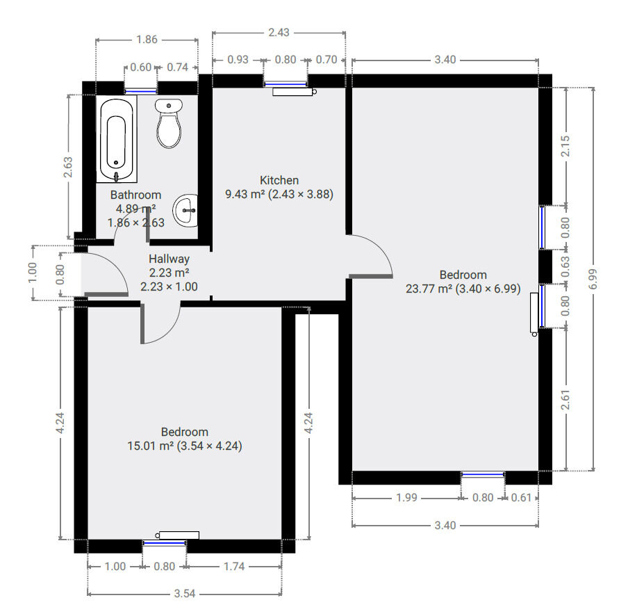 Pronájem bytu, 2+1, 55 m2, Doubí Karlovy Vary