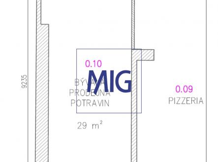 Syrovice prodejna půdorys | Pronájem - obchodní prostor, 29 m²