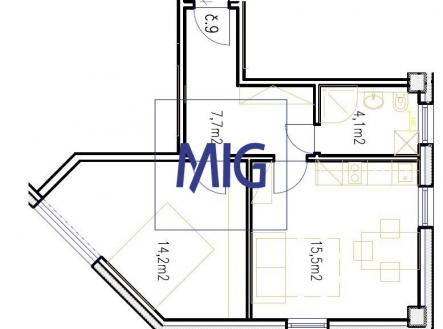 Pronájem bytu, 2+kk, 41 m²