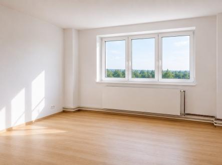 pokoj pohled okno | Pronájem bytu, 1+kk, 26 m²