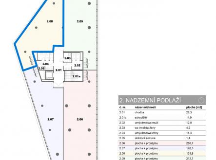 2NP-13 | Pronájem - kanceláře, 133 m²
