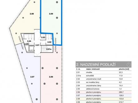 2NP-14 | Pronájem - kanceláře, 212 m²