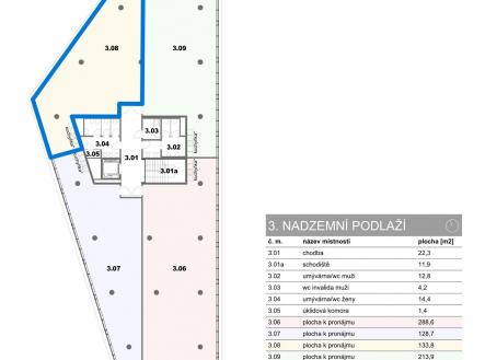 3NP-13 | Pronájem - kanceláře, 133 m²