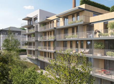 Budova E, jižní strana | Prodej bytu, 2+kk, 61 m²
