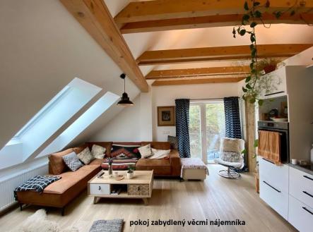 obývací pokoj zabydlený.jpg | Pronájem bytu, 3+kk, 93 m²