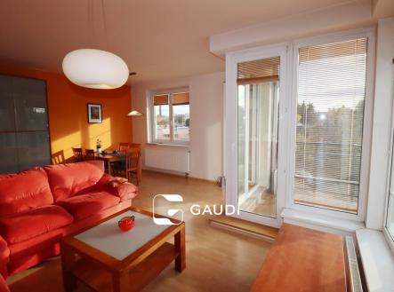 obývací pokoj s balkonem | Pronájem bytu, 3+kk, 87 m²