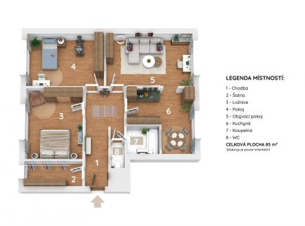 . | Prodej bytu, 3+1, 85 m²