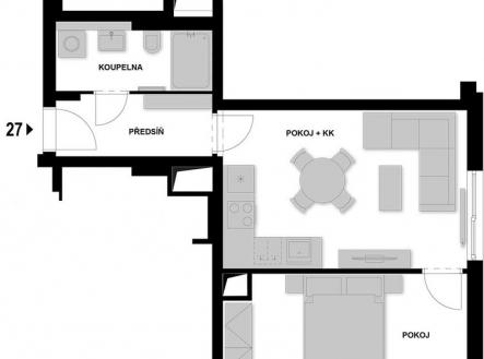 Prodej bytu, 2+kk, 63 m²