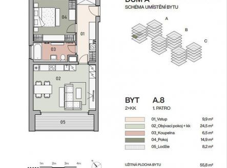 Prodej bytu, 2+kk, 60 m²