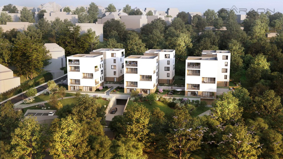 Prodej bytu 2+KK 68 m2 se zahradou 150 m2, garážové stání, sklep, Vysočany 