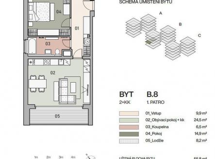 Prodej bytu, 2+kk, 60 m²