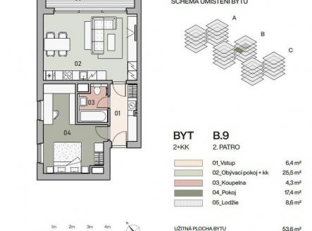 Prodej bytu, 2+kk, 58 m²