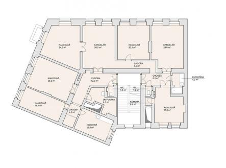 Pronájem - kanceláře, 212 m²