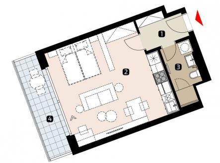 Prodej bytu, 2+kk, 41 m²