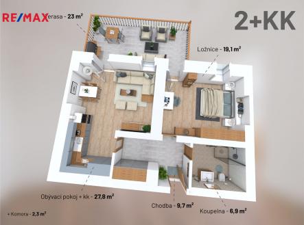 3d1.jpg | Prodej bytu, 2+kk, 94 m²