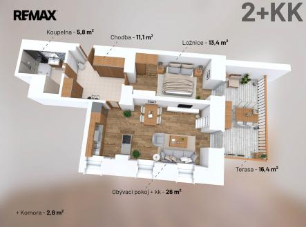3d4.jpg | Prodej bytu, 2+kk, 75 m²