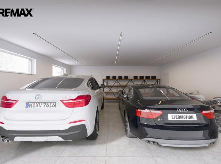 vaše budoucí prostorná dvougaráž, stačí vyklidit a položit dlažbu :-) | Prodej - dům/vila, 295 m²