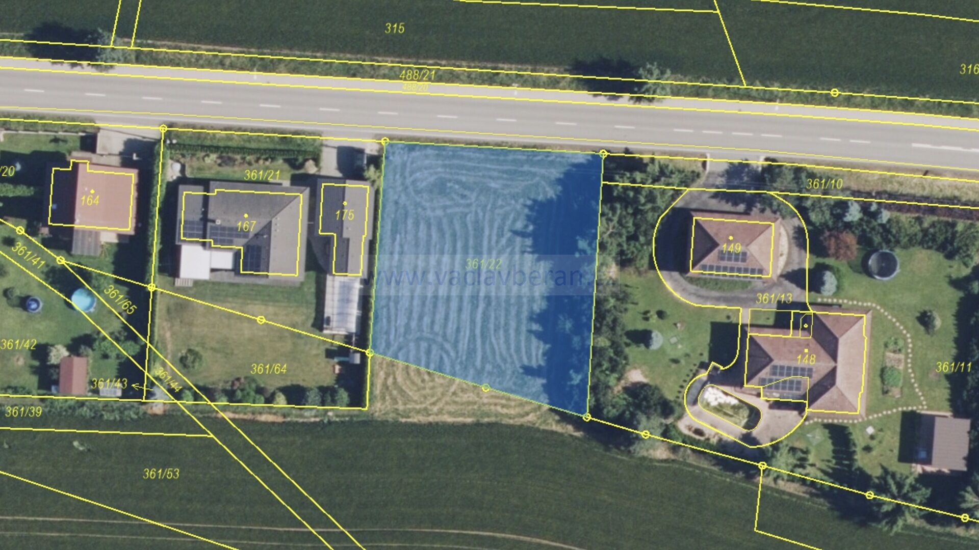 Parcela pro výstavbu rodinného domu, číslo: 361/22, velikost 1202m2, Zhoř u České Třebové