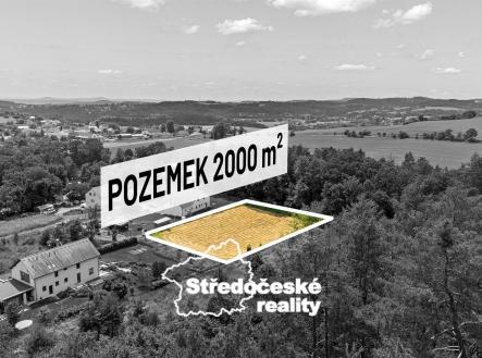 pohled na pozemek  a okolí z dronu | Prodej - pozemek pro bydlení, 2 000 m²