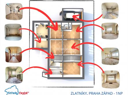 plánek 3D_1NP | Prodej - dům/vila, 215 m²