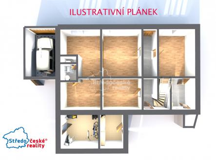ilustrativní plánek 1NP | Prodej - dům/vila, 215 m²