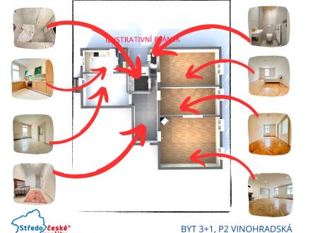 plánek Vinohradská VIP.png | Prodej bytu, 3+1, 128 m²