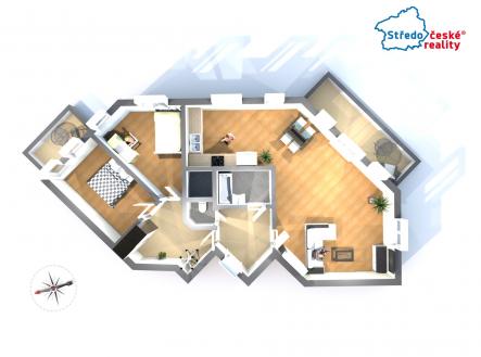 byt 3+kk, aktuální stav - ilustrativní plánek   | Prodej bytu, 3+kk, 113 m²