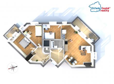 byt návrh 4+kk - ilustrativní plánek  | Prodej bytu, 3+kk, 113 m²