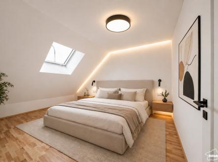 ložnice_vizualizace | Prodej bytu, 3+kk, 68 m²